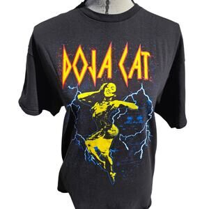 Doja Cat Merch Retro Black Graphic Tee Size L